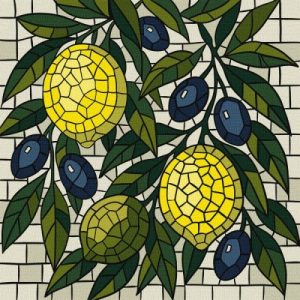 Картина за номерами - "Вітраж. Лимони" ©art_selena_ua, 30х30см