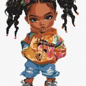 Картина за номерами - "Яскрава модниця" ©art_selena_ua, 30х40см