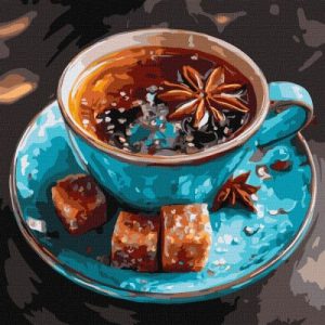 Картина за номерами - "Чай з анісом" ©art_selena_ua, 40х40см