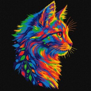 Картина за номерами - "Яскравий котик" ©art_selena_ua, 30х30см