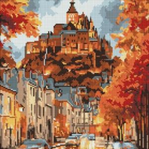 Алмазна мозаїка - "Осіннє містечко" ©art_selena_ua, 40х50см