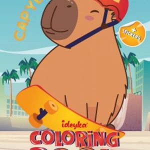 Книжка-розмальовка зі стікерами "Капібара і спорт"