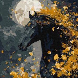 Картина за номерами - Кінь і вітер з фарбами металік 40х50 см.