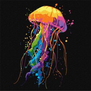 Картина за номерами - Яскрава медуза 30х30 см.