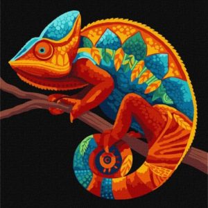 Картина за номерами - Темний хамелеон 30х30 см.