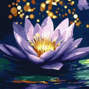 Картина за номерами - Магічна лілія з фарбами металік extra 30х40 см.