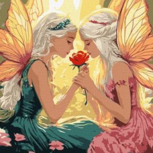 Картина за номерами - Феї серед квітів 30х40 см.