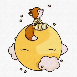 Картина за номерами - Рахуючи зірки 25х25 см.