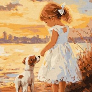 Картина за номерами - Друзі на узбережжі 40х50 см.