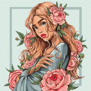 Картина за номерами - Весняна квітка 40х40 см.