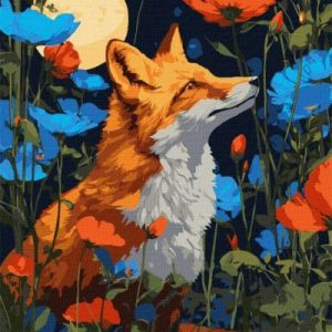 Картина за номерами - Квіти під лапами 40х50 см.