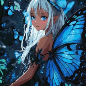 Картина за номерами - Чарівні метелики з фарбами металік extra 40х50 см.