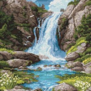 Алмазна мозаїка - "Шум води й спокій" ©art_selena_ua, 40х50см