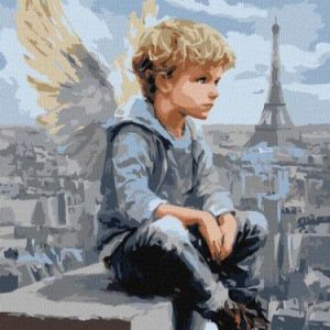 Картина за номерами - "Хлопчик-янгол" ©art_selena_ua, 30х40см