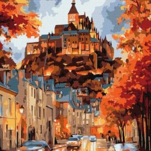 Картина за номерами - "Осіннє містечко" ©art_selena_ua, 40х50см