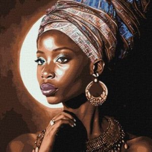 Картина за номерами - Африканська красуня 40х50 см.