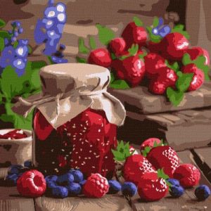 Картина за номерами - Малинове варення 40х40 см.