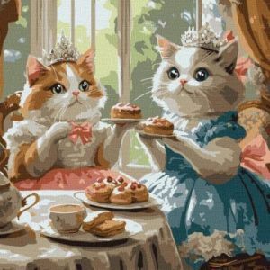 Картина за номерами - Вечірка котячих леді 40х50 см.