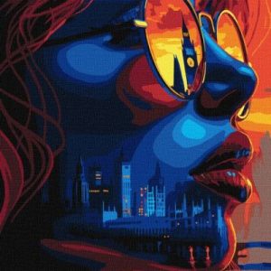 Картина за номерами - Захід сонця в Лондоні 40х50 см.