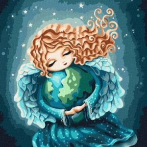 Картина за номерами - Ангел землі 30х40 см.