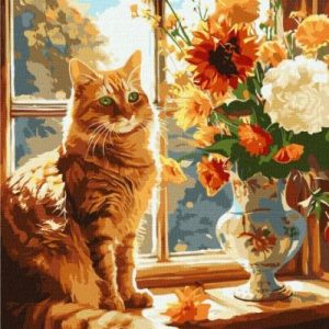 Картина за номерами - "Рудий котик" ©art_selena_ua, 40х50см