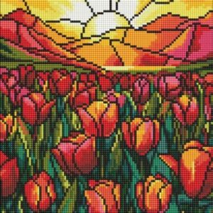 Алмазна мозаїка - "Поле тюльпанів" ©art_selena_ua, 30х40см