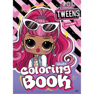 Книжка-розмальовка зі стікерами  "Tweens Cherry"