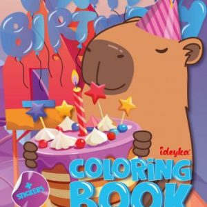 Книжка-розмальовка зі стікерами "Свято капібари"