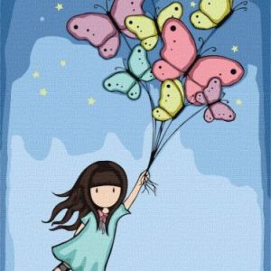 Картина за номерами - "Flight Of The Butterflies Santoro Gorjuss Collection", 30х40см