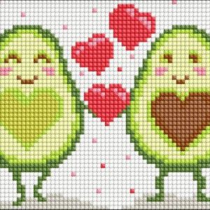 Алмазна мозаїка без підрамника - "Закохані половинки" ©Mariia Davydova, 15х20см