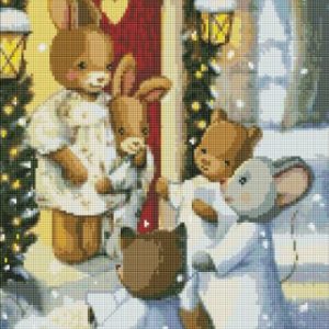 Алмазна мозаїка - "Магія колядок" з голограмними стразами (AB) ©tanya_bonya, 40х50см