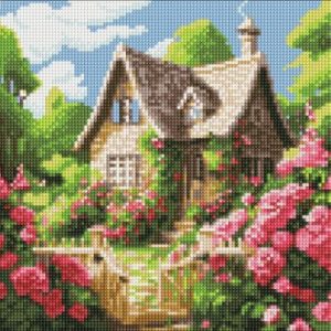 Алмазна мозаїка - "Затишний будиночок" ©art_selena_ua, 30х40см