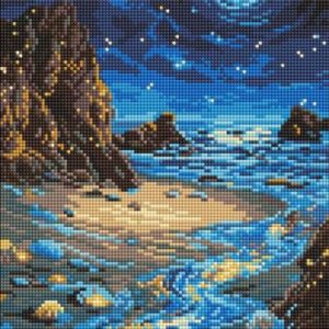 Алмазна мозаїка - "Сяючий берег" ©art_selena_ua, 30х40см
