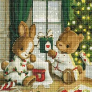 Алмазна мозаїка - "Подарунки для близьких" з голограмними стразами (AB) ©tanya_bonya, 40х50см