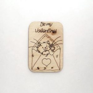 Декоративний елемент "Фігурка з фанери на магніті. LOVE #17"