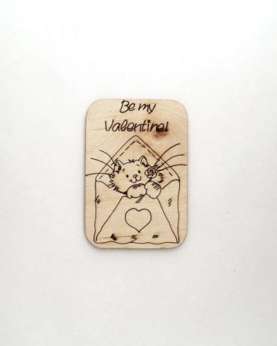 Декоративний елемент "Фігурка з фанери на магніті. LOVE #17"