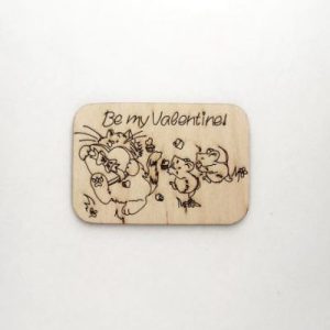 Декоративний елемент "Фігурка з фанери на магніті. LOVE #18"