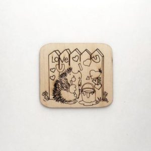 Декоративний елемент "Фігурка з фанери на магніті. LOVE #16"