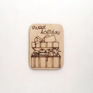 Декоративний елемент "Фігурка з фанери на магніті. LOVE #3"