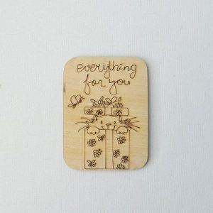 Декоративний елемент "Фігурка з фанери на магніті. LOVE #7"