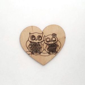 Декоративний елемент "Фігурка з фанери на магніті. Магніт сови"