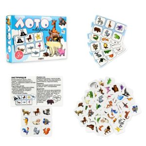 Настільна гра "Лото.Тварини" українською мовою
