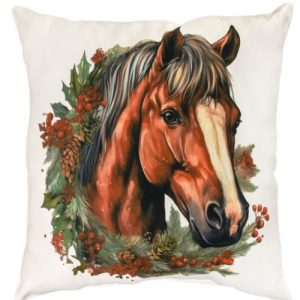 Подушка мікровелюр "Ягідний кінь" 35х35 см