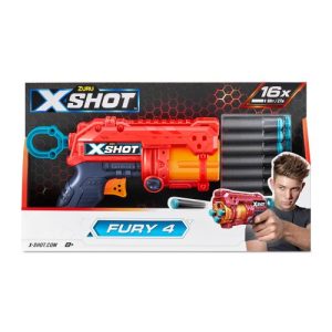 Швидкострільний бластер X-Shot Red EXCEL FURY 4,  (16 патронів)