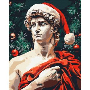 Картина по номерам "Давид у новорічному настрої" 40x50 см.