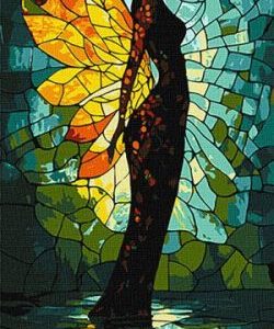 Картина за номерами - "Вітражний ангел" ©art_selena_ua, 40х80см