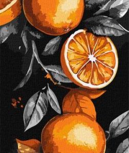 Картина за номерами - "Сицилійські апельсини" ©art_selena_ua, 40х80см