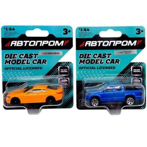 Машина металева АВТОПРОМ, 1:64, мікс видів (планшет 10*3,5*12 см)