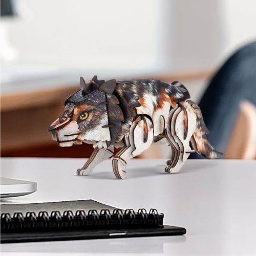 Тривимірна головоломка-конструктор серії Дикі тварини "Сірий вовк"