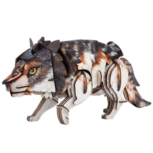 Тривимірна головоломка-конструктор серії Дикі тварини "Сірий вовк"